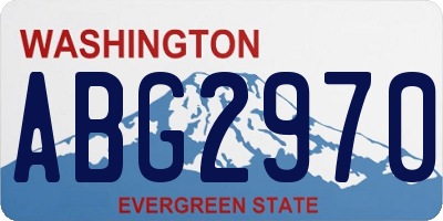 WA license plate ABG2970