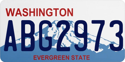 WA license plate ABG2973
