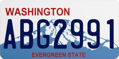 WA license plate ABG2991