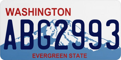 WA license plate ABG2993