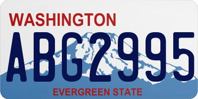 WA license plate ABG2995