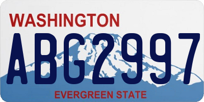 WA license plate ABG2997
