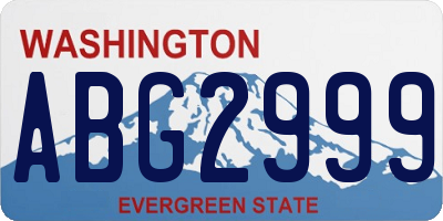 WA license plate ABG2999