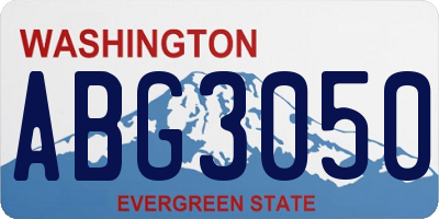 WA license plate ABG3050