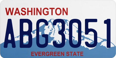 WA license plate ABG3051