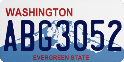 WA license plate ABG3052