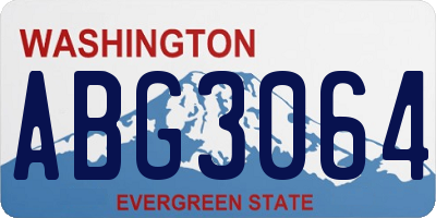 WA license plate ABG3064