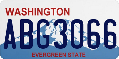 WA license plate ABG3066