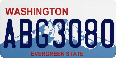 WA license plate ABG3080