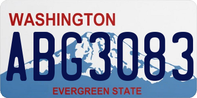 WA license plate ABG3083