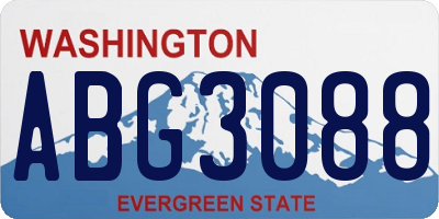 WA license plate ABG3088