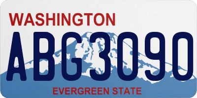 WA license plate ABG3090