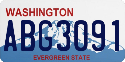 WA license plate ABG3091