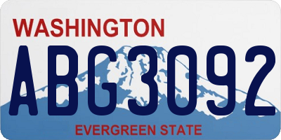 WA license plate ABG3092