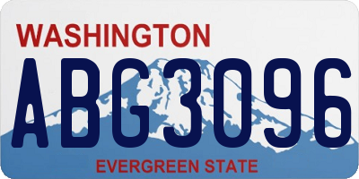 WA license plate ABG3096