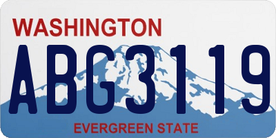 WA license plate ABG3119