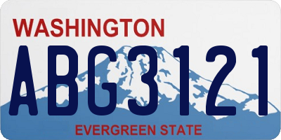 WA license plate ABG3121