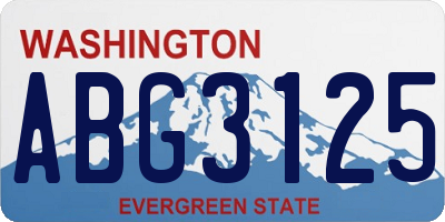 WA license plate ABG3125