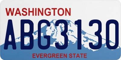 WA license plate ABG3130