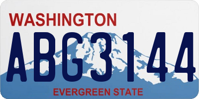WA license plate ABG3144