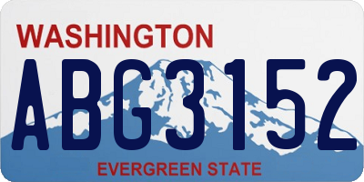 WA license plate ABG3152