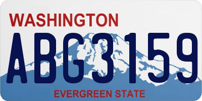 WA license plate ABG3159