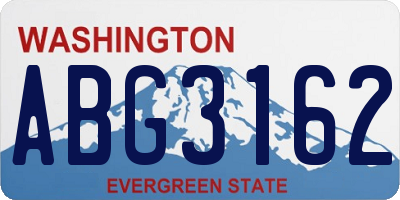 WA license plate ABG3162