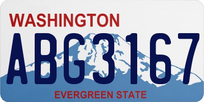 WA license plate ABG3167