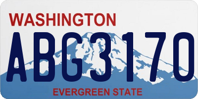 WA license plate ABG3170