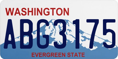 WA license plate ABG3175