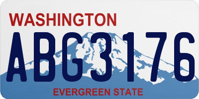 WA license plate ABG3176