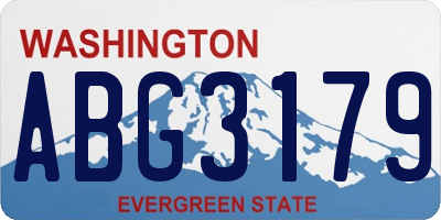 WA license plate ABG3179