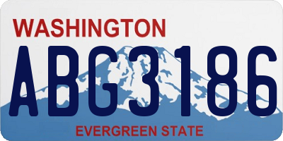 WA license plate ABG3186