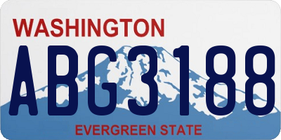WA license plate ABG3188