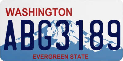 WA license plate ABG3189