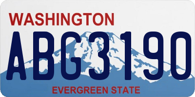 WA license plate ABG3190