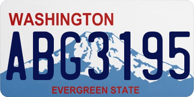 WA license plate ABG3195
