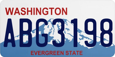 WA license plate ABG3198