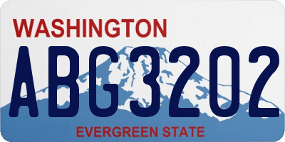 WA license plate ABG3202