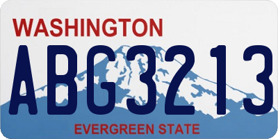 WA license plate ABG3213