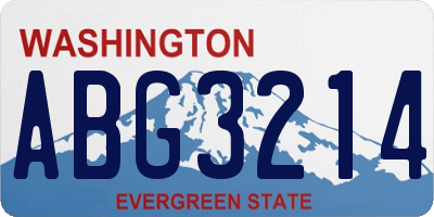 WA license plate ABG3214
