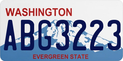 WA license plate ABG3223