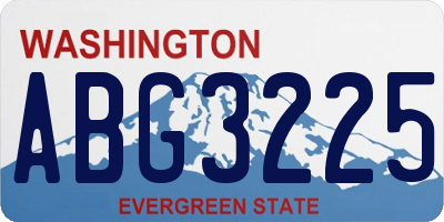 WA license plate ABG3225