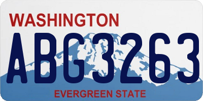 WA license plate ABG3263