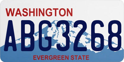 WA license plate ABG3268