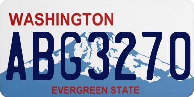 WA license plate ABG3270
