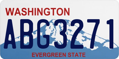 WA license plate ABG3271