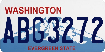 WA license plate ABG3272
