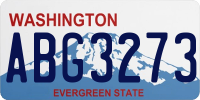 WA license plate ABG3273