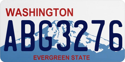 WA license plate ABG3276